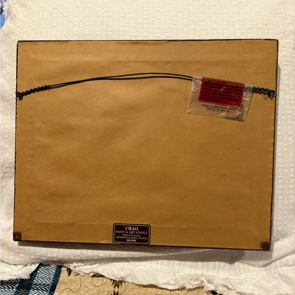 Framed Seashell Embroidery Art hand stitched - Picture 7 of 10